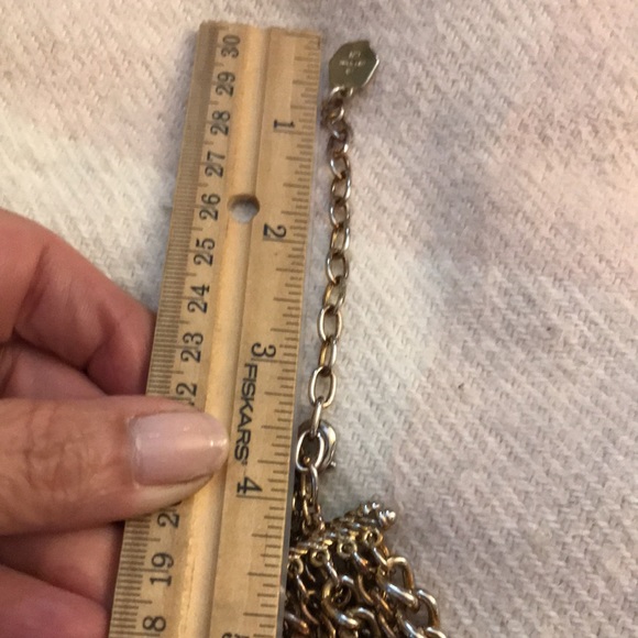 GRAZIANO GOLDTONE MULTI CHAIN STATEMENT NECKLACE - Picture 14 of 16